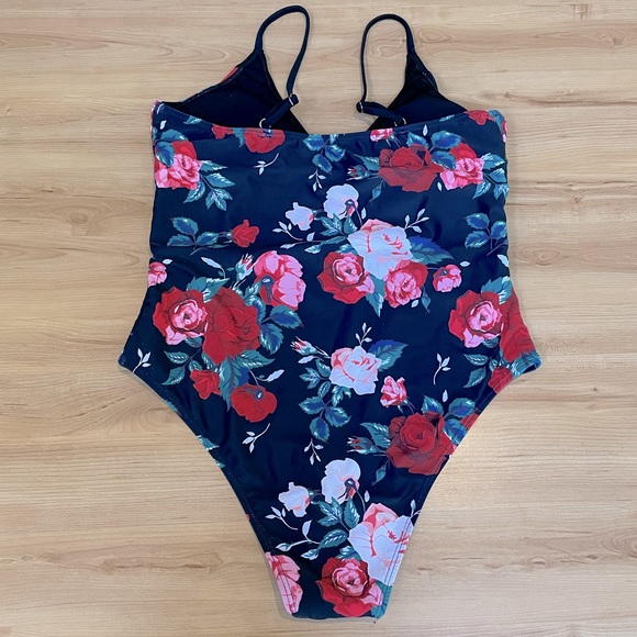 SHEIN Plus Swimsuit Floral One Piece | Size 0XL - Picture 3 of 6
